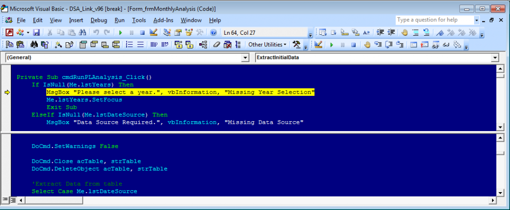 ImmediateDualWindows2 10 things I love about the Access IDE