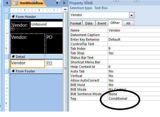 Tag Property Apply conditional formatting using code
