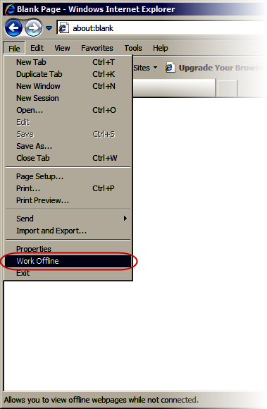 WorkOffline Select Work Offline in Internet Explorer to block SharePoint synchronization