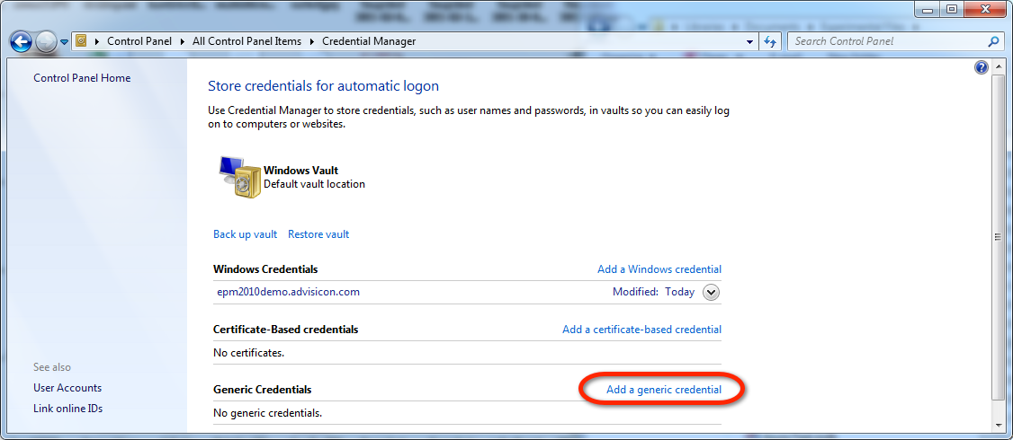 AddGenericCredential How to save your SharePoint password in Windows