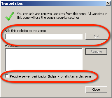 TrustedSitesList How to save your SharePoint password in Windows