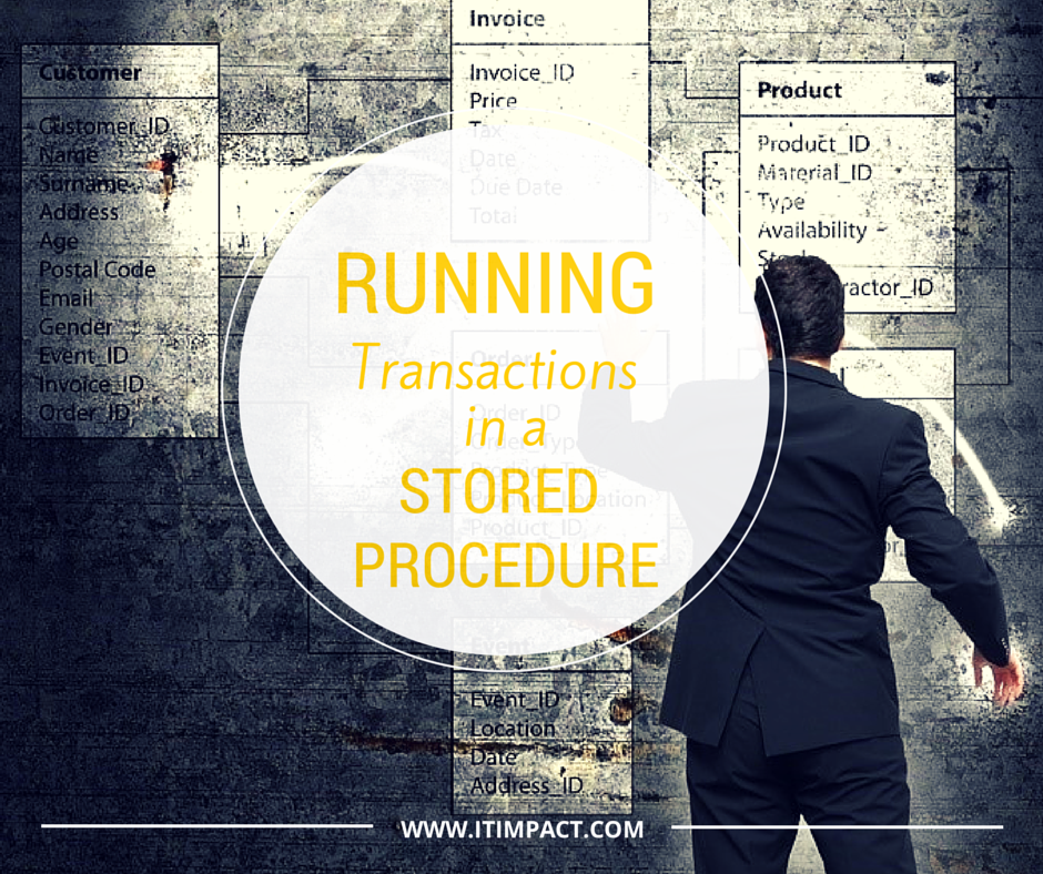 RUNNING TRANSACTIONS IN A STORED PROCEDURE IT IMPACT Access Experts Ben Clothier Chicago