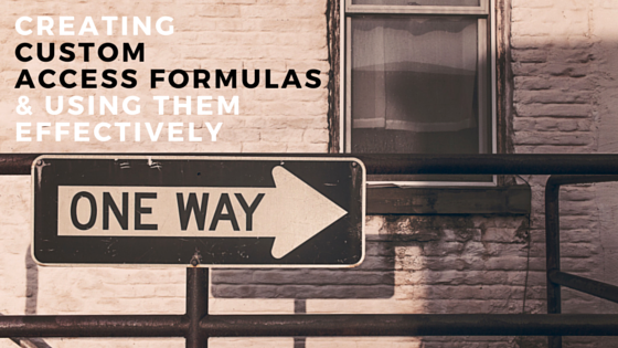 Creating Custom Access Formulas & Using (1)
