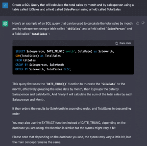 Can ChatGPT write VBA code? How about SQL Queries? Yes! But...